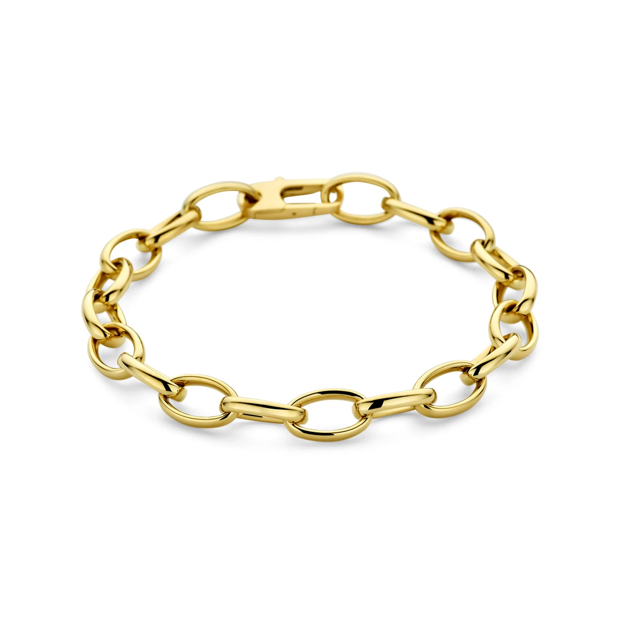 armband anker 8 mm 20 cm 14K geelgoud