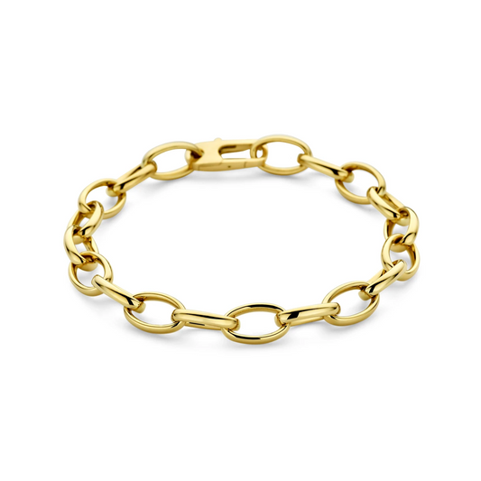 armband anker 8 mm 20 cm 14K geelgoud