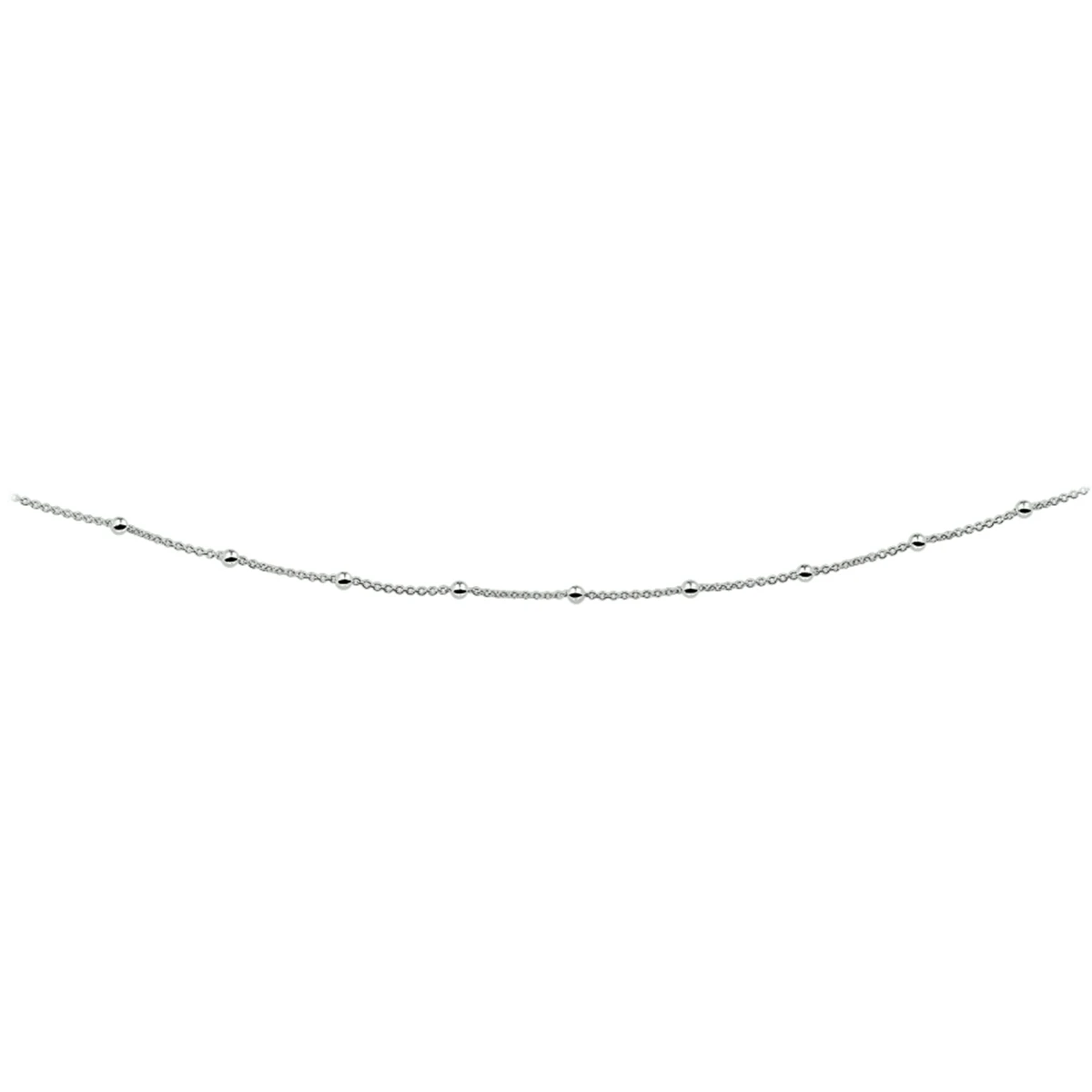 armband anker en bolletjes zilver wit