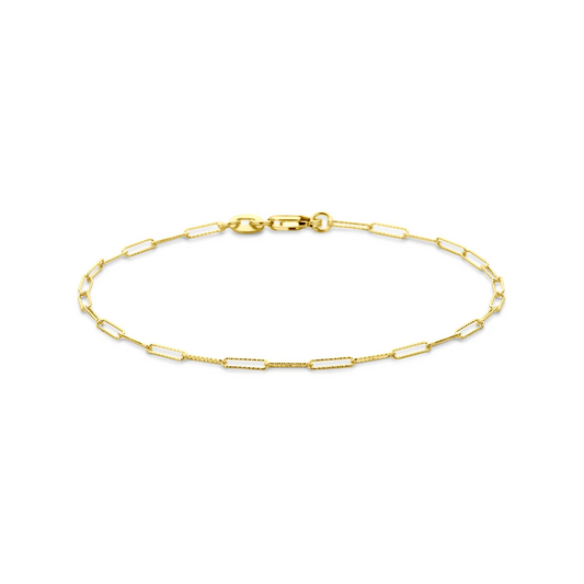 armband anker gediamanteerd 1,8 mm 18 cm 14K geelgoud