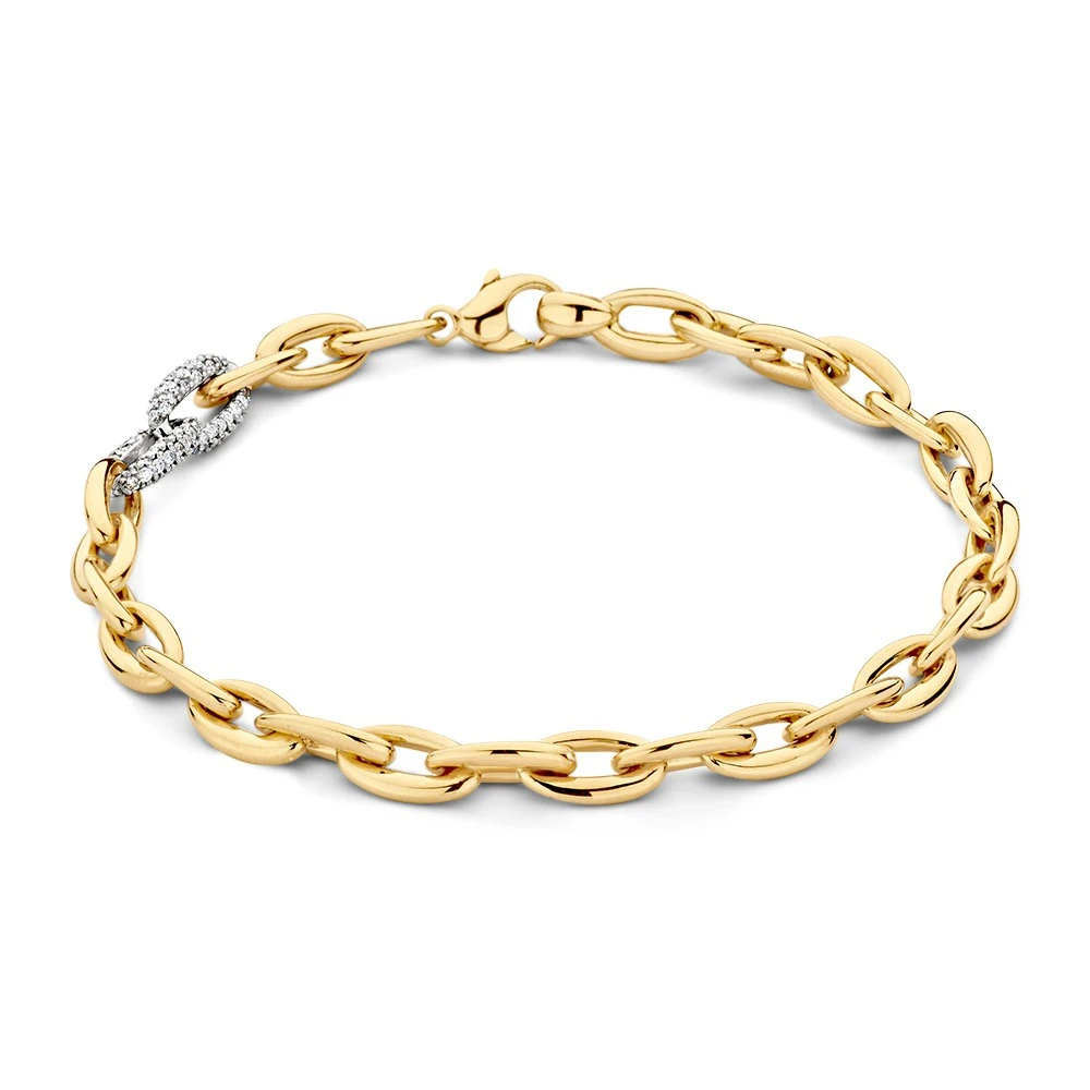 Armband bicolor briljant 0,50 crt.