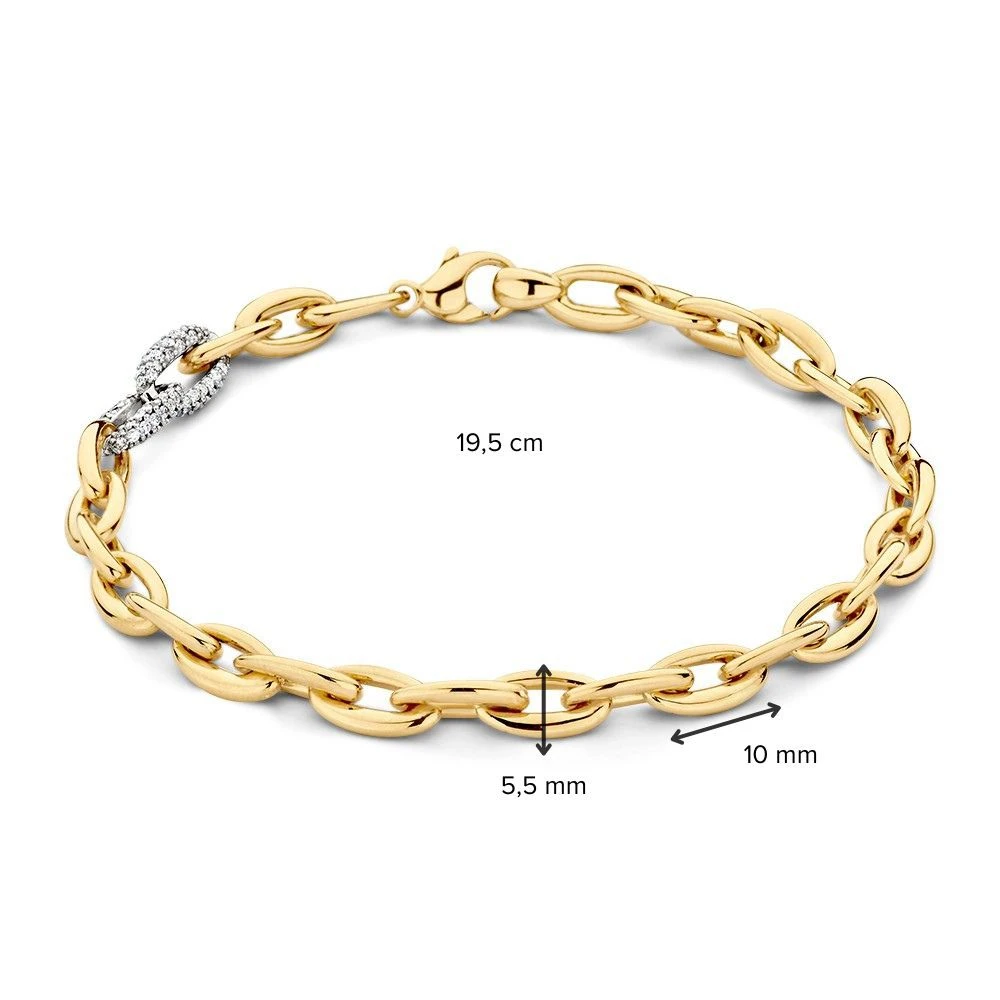 Armband bicolor briljant 0,50 crt.