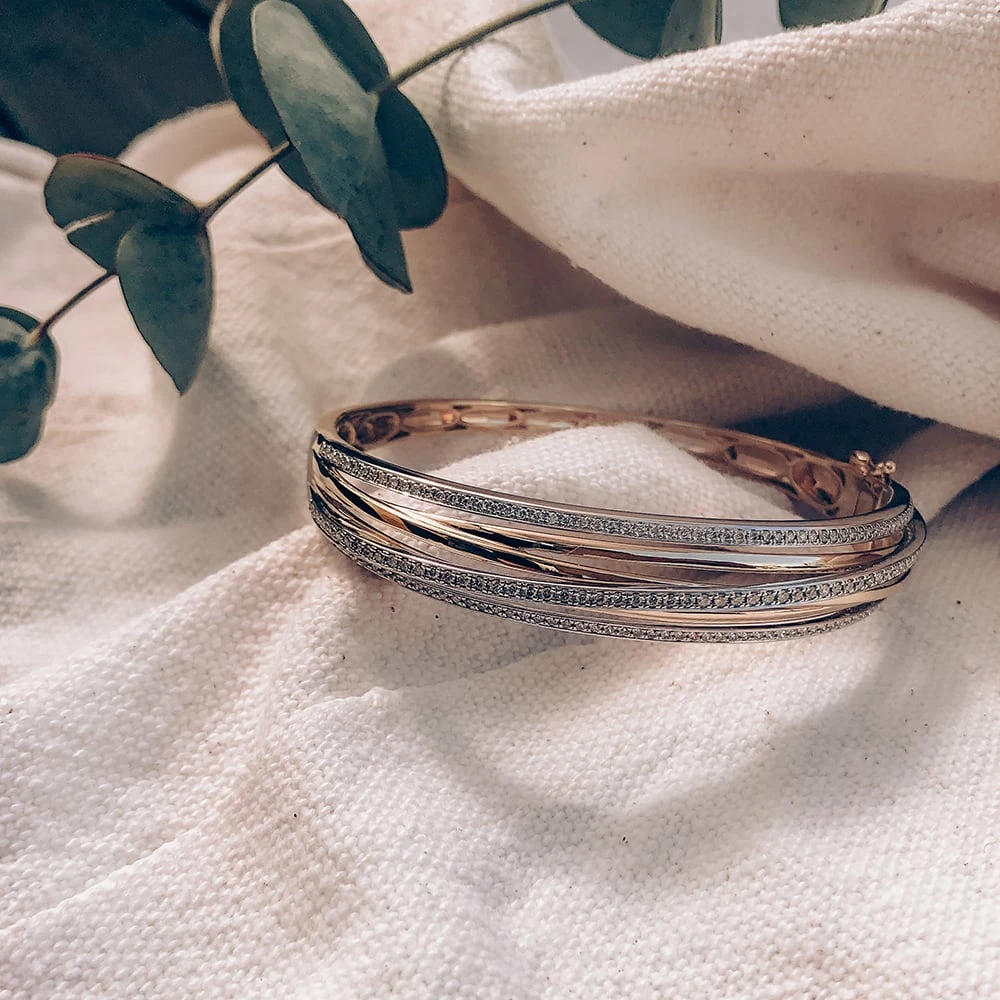 Armband bicolor briljant 1,03 crt.