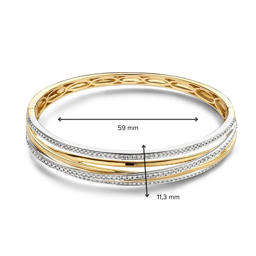 Armband bicolor briljant 1,03 crt.