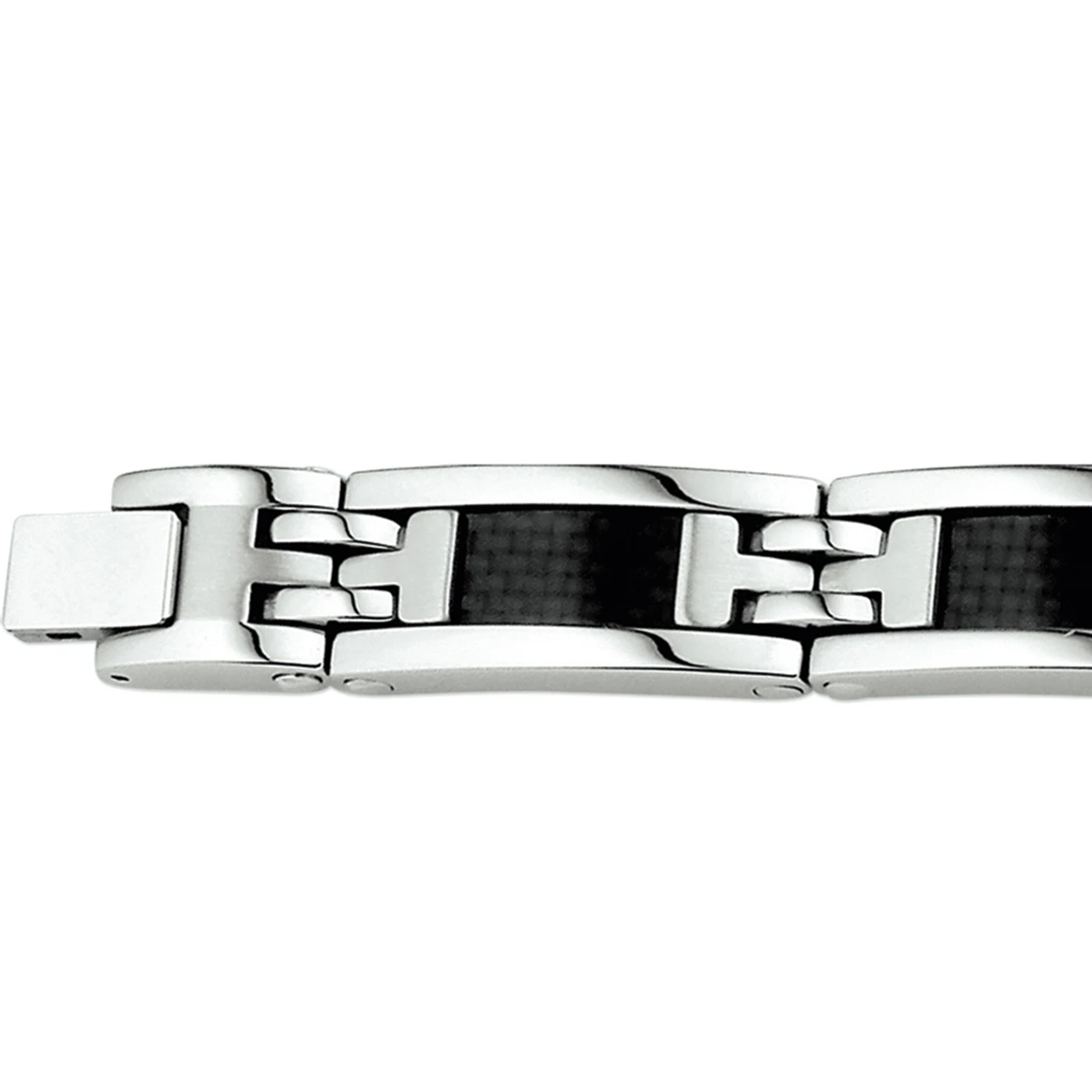 armband carbon 11,5 mm 21,5 cm edelstaal