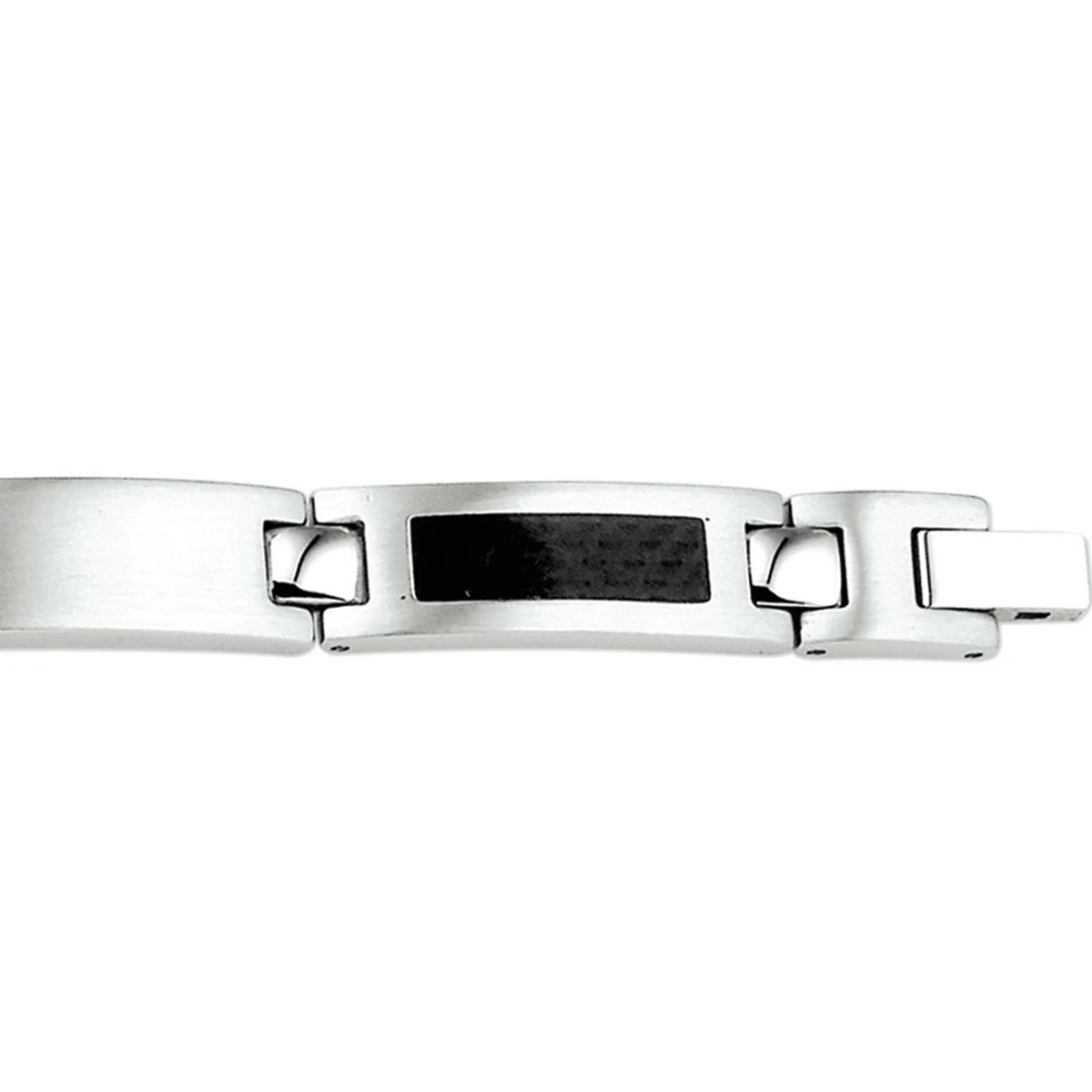 armband carbon poli/mat 9 mm 21 cm edelstaal