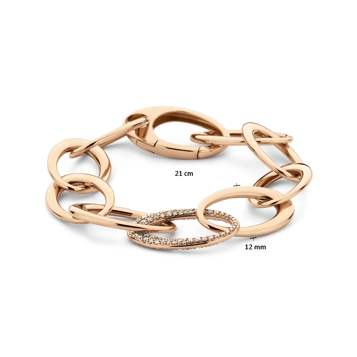 armband champagne diamant 1.70ct si 17,5 mm 21 cm 18K roségoud