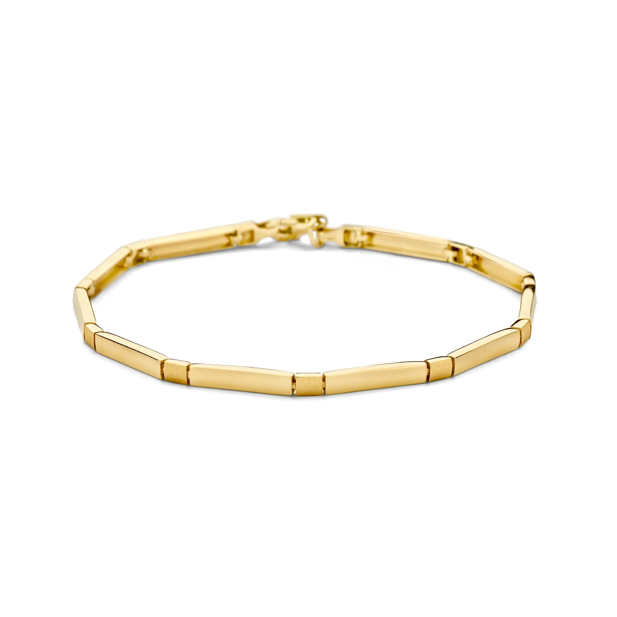 armband choker 3,0 mm 19 cm poli/mat 14K geelgoud
