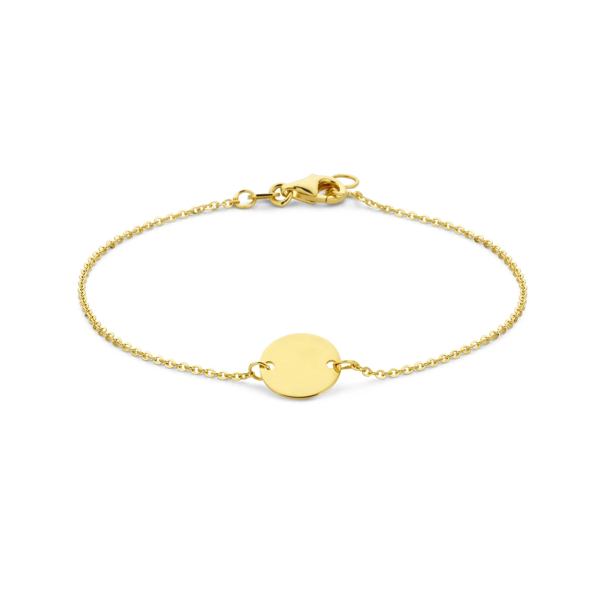 armband cirkel 17 - 18,5 cm 14K geelgoud