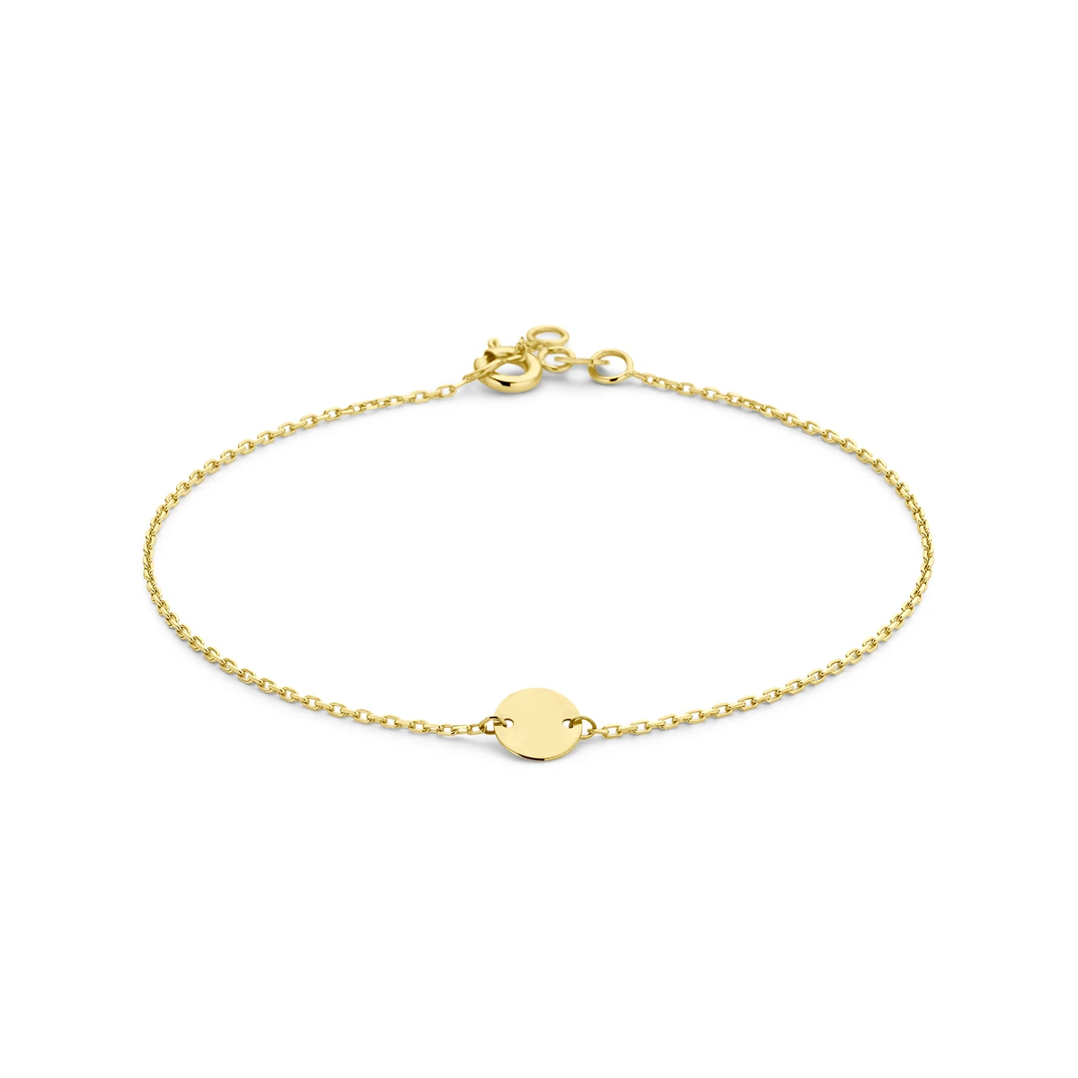 armband cirkel 18,5 cm 14K geelgoud