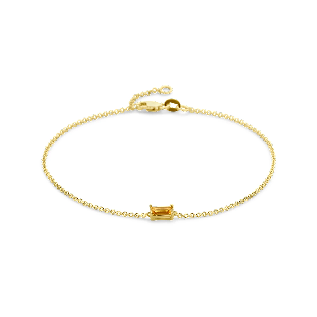 armband citrien  16,5 - 18 cm 14K geelgoud