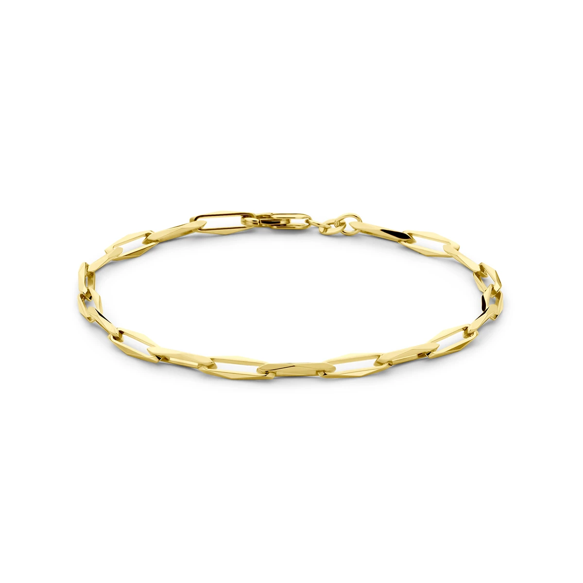 armband closed forever 4,0 mm 18,5 mm massief 14K geelgoud