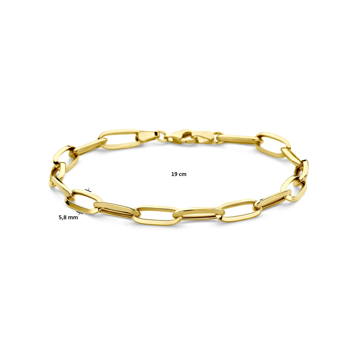 armband closed forever 5,8 mm 18,5 cm 14K geelgoud