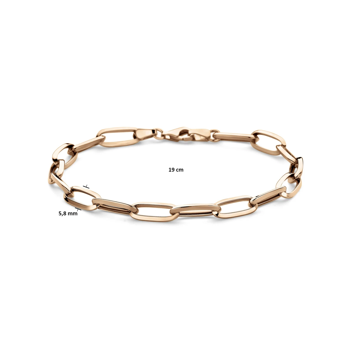 armband closed forever 5,8 mm 18,5 cm 14K roségoud