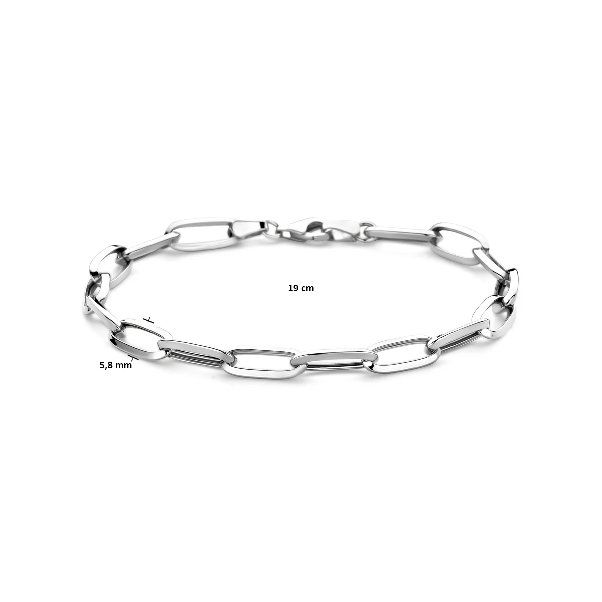 armband closed forever 5,8 mm 18,5 cm 14K witgoud