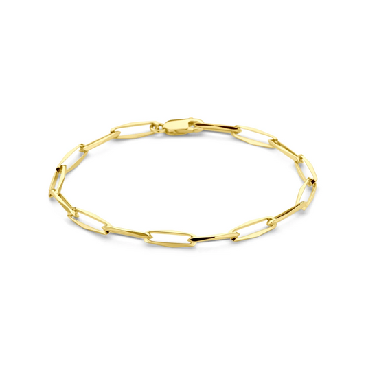 armband closed forever massief 4,5 mm 14K geelgoud