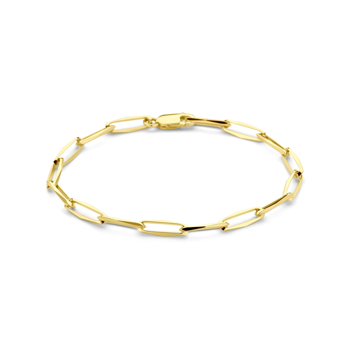 armband closed forever massief 4,5 mm 14K geelgoud