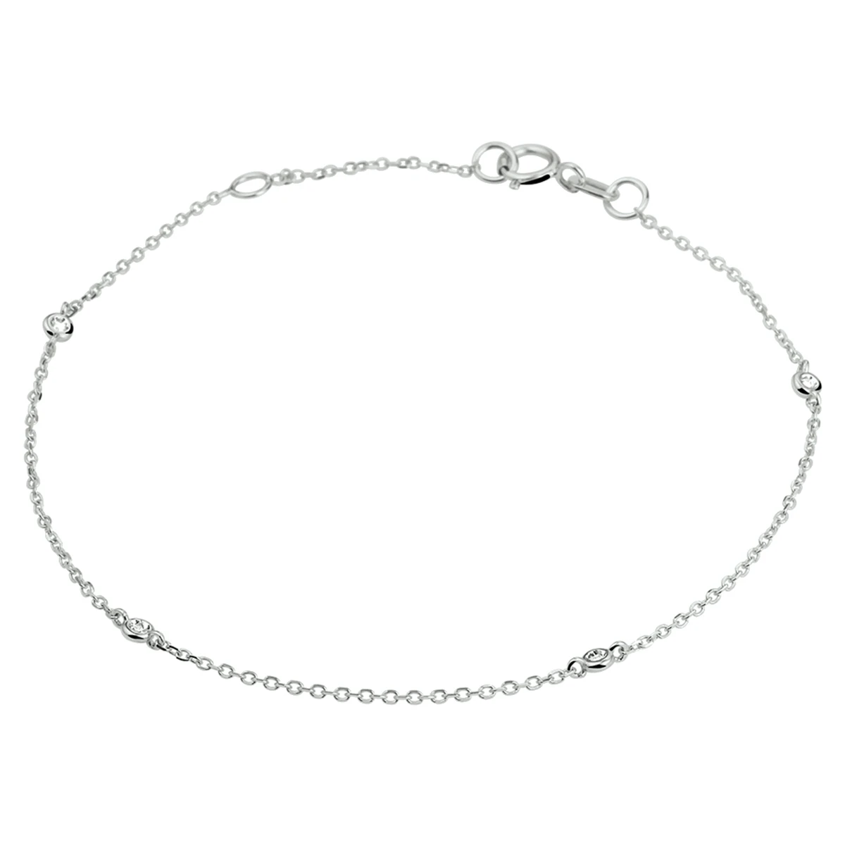 armband diamant 0.02ct h si 16,5 - 18 cm 14K witgoud