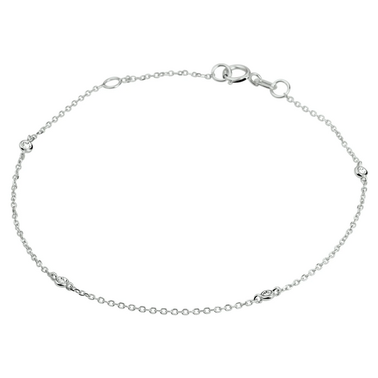 armband diamant 0.02ct h si 16,5 - 18 cm 14K witgoud
