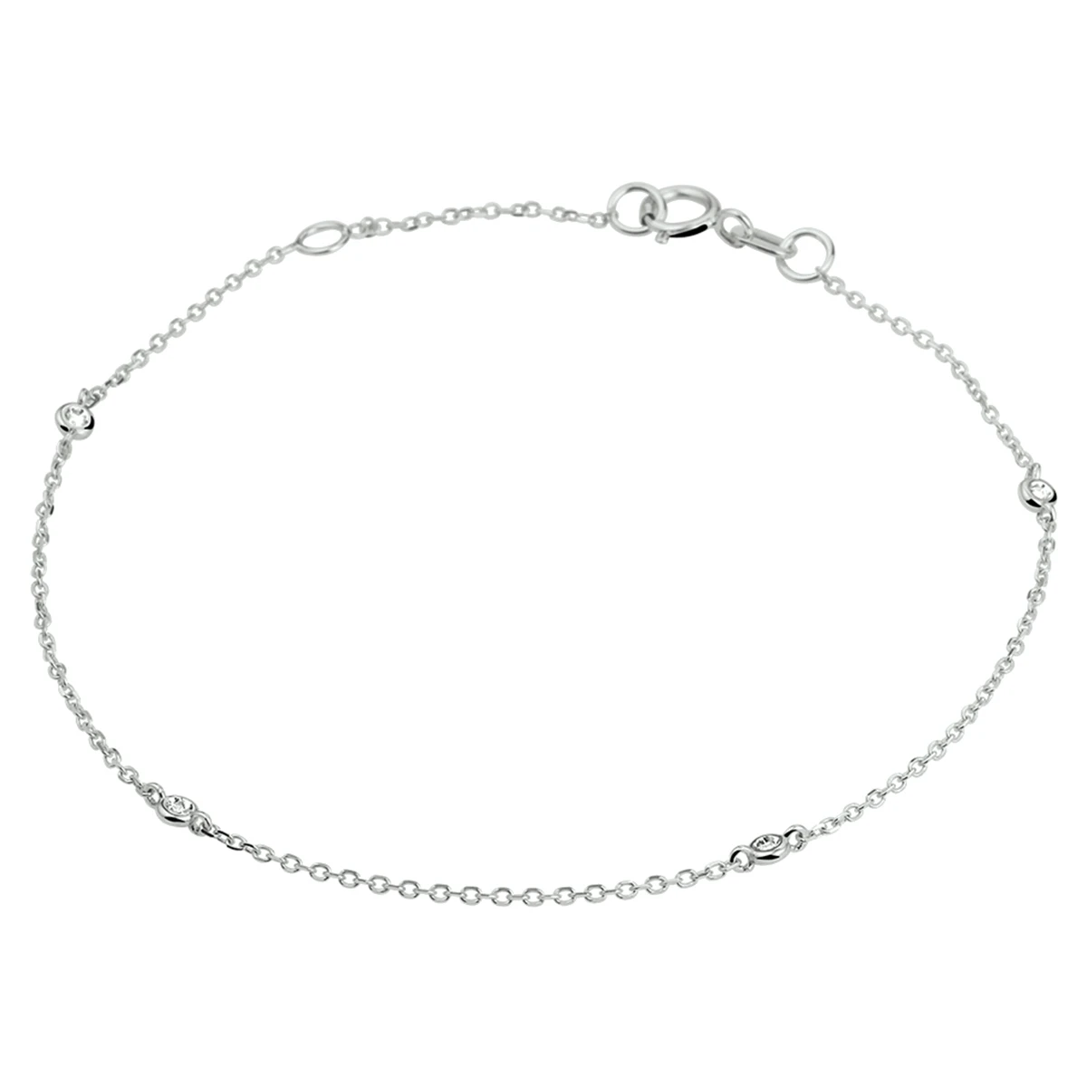 armband diamant 0.04ct h si 16,5 - 18 cm 14K witgoud