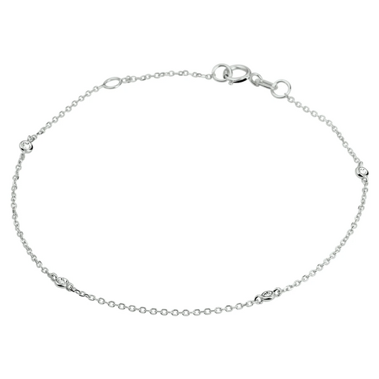armband diamant 0.04ct h si 16,5 - 18 cm 14K witgoud
