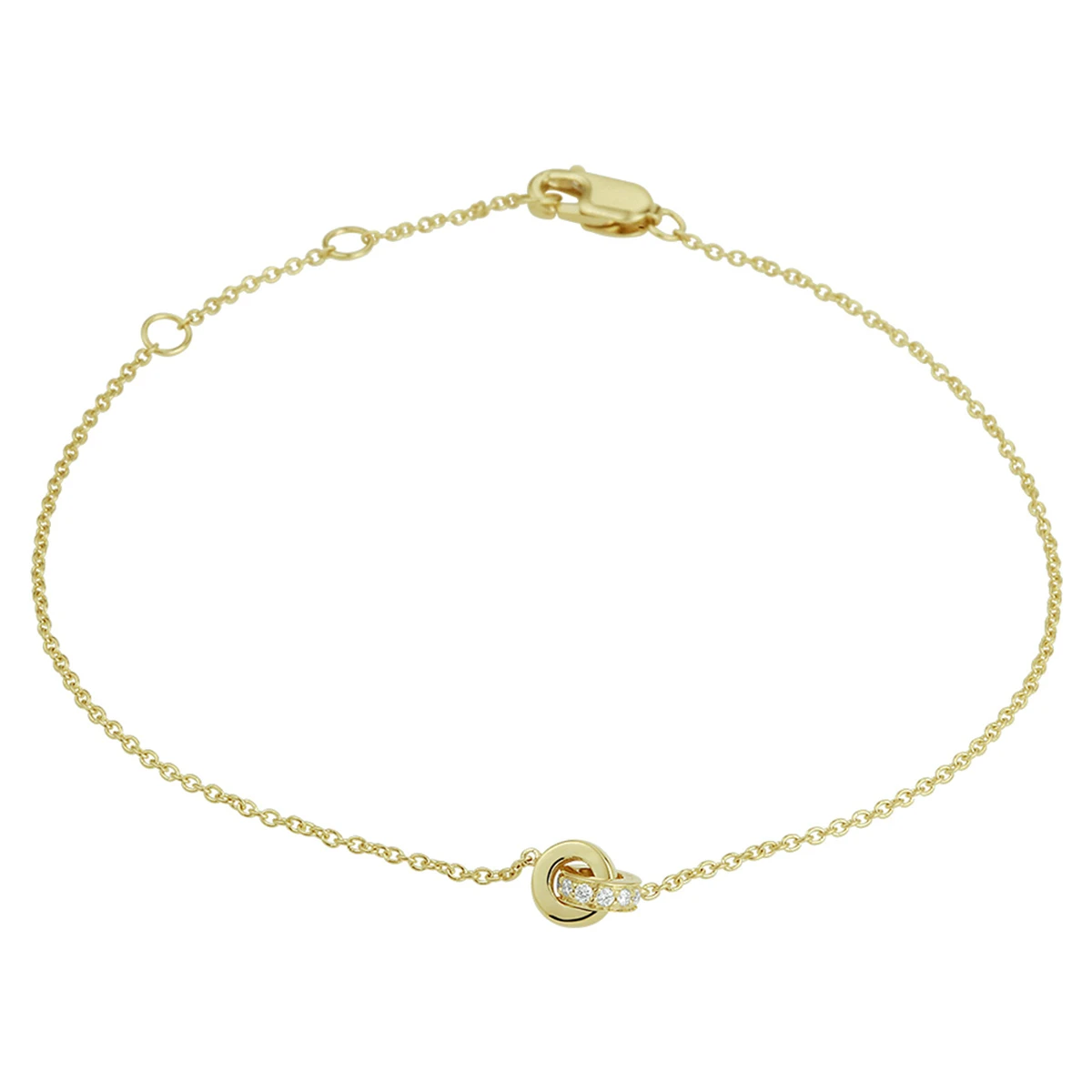 armband diamant 0.05ct h si 15 - 16,5 - 18 cm 14K geelgoud