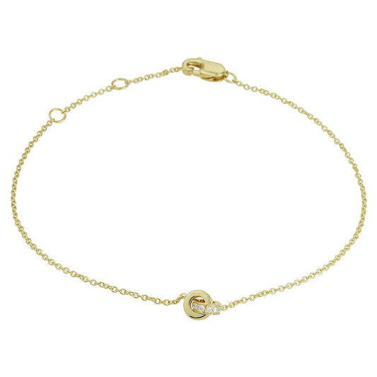 armband diamant 0.05ct h si 15 - 16,5 - 18 cm 14K geelgoud