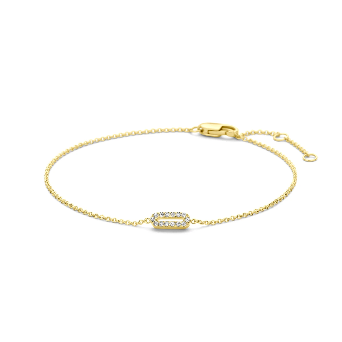 armband diamant 0.05ct h si 15,5 - 17 - 18 cm 14K geelgoud