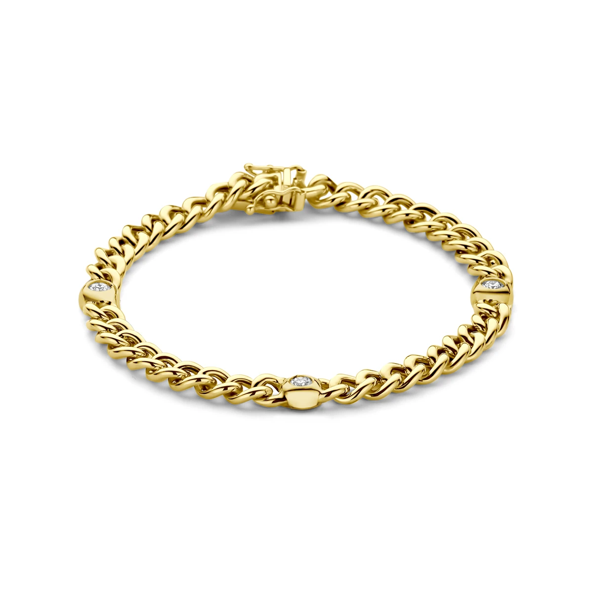 armband diamant 0.45ct h si 19 cm 14K geelgoud