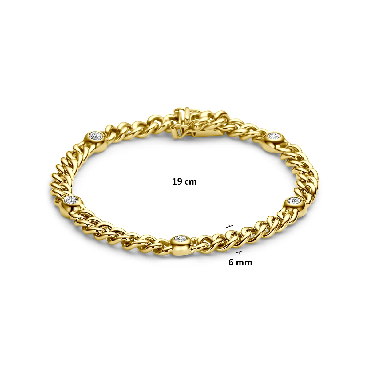 armband diamant 0.75ct h si 19 cm 14K geelgoud