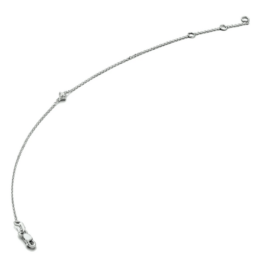 armband diamant 16,5 - 18,5 cm g si 14K witgoud
