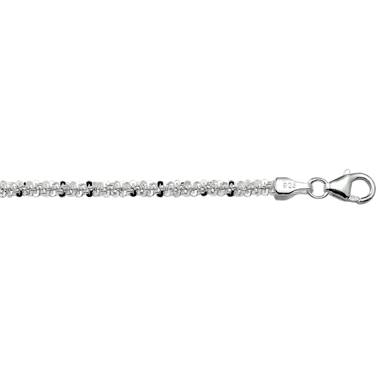 armband fantasie 3,0 mm zilver gerhodineerd