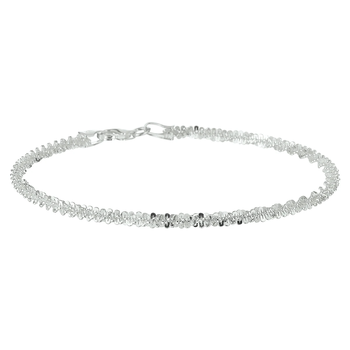 armband fantasie 3,0 mm zilver wit