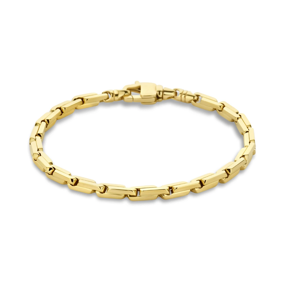 armband fantasie schakel 4,6 mm 21 cm 14K geelgoud