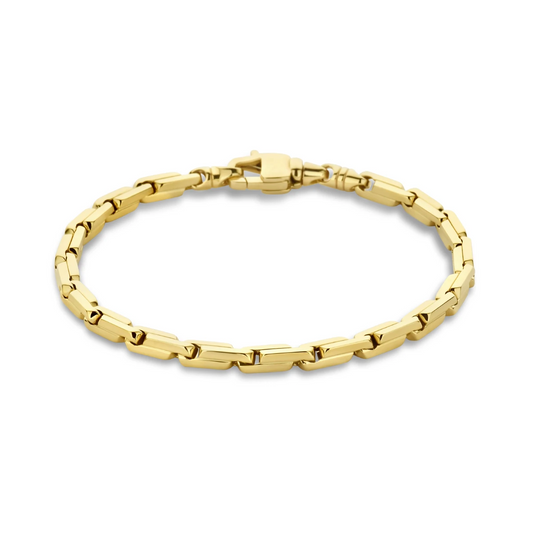 armband fantasie schakel 4,6 mm 21 cm 14K geelgoud