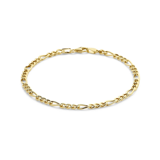 armband figaro 3,7 mm 19,5 cm 14K geelgoud