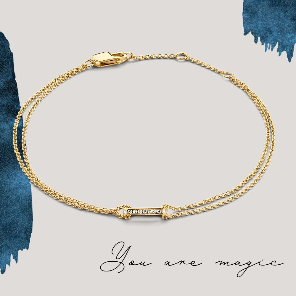 Armband geel briljant 0,06 crt.