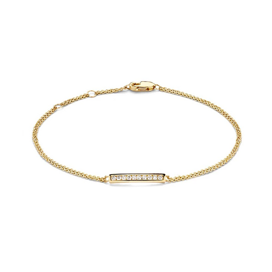 Armband geelgoud briljant 0,12 crt.