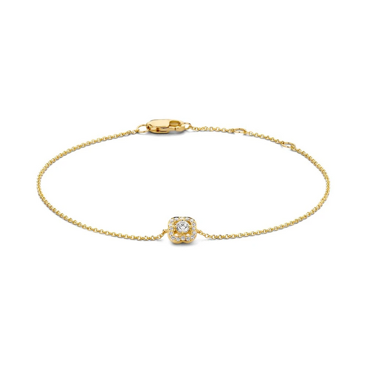 Armband geelgoud briljant 0,14 crt.