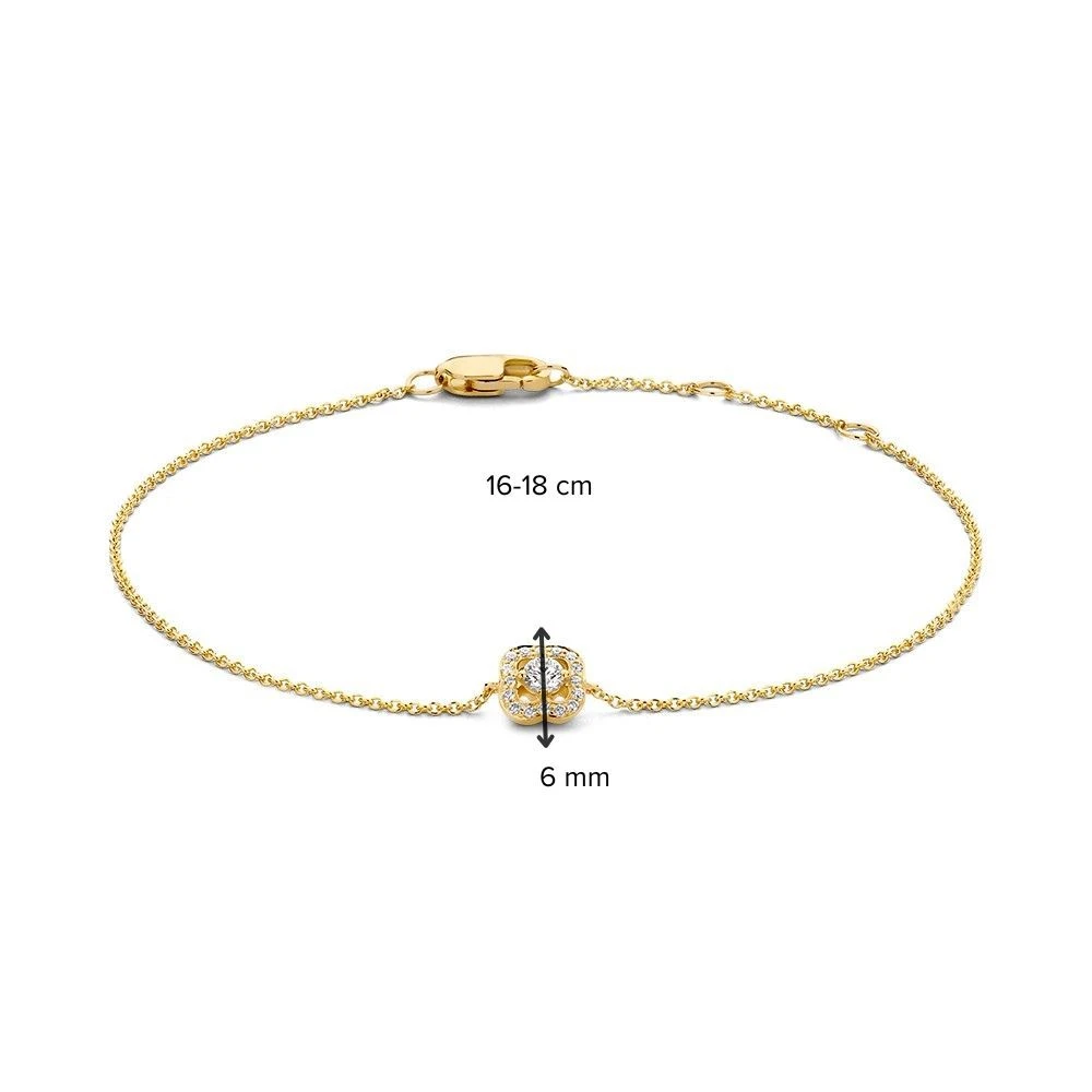 Armband geelgoud briljant 0,14 crt.