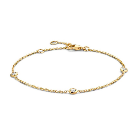Armband geelgoud briljant 0,15 crt.