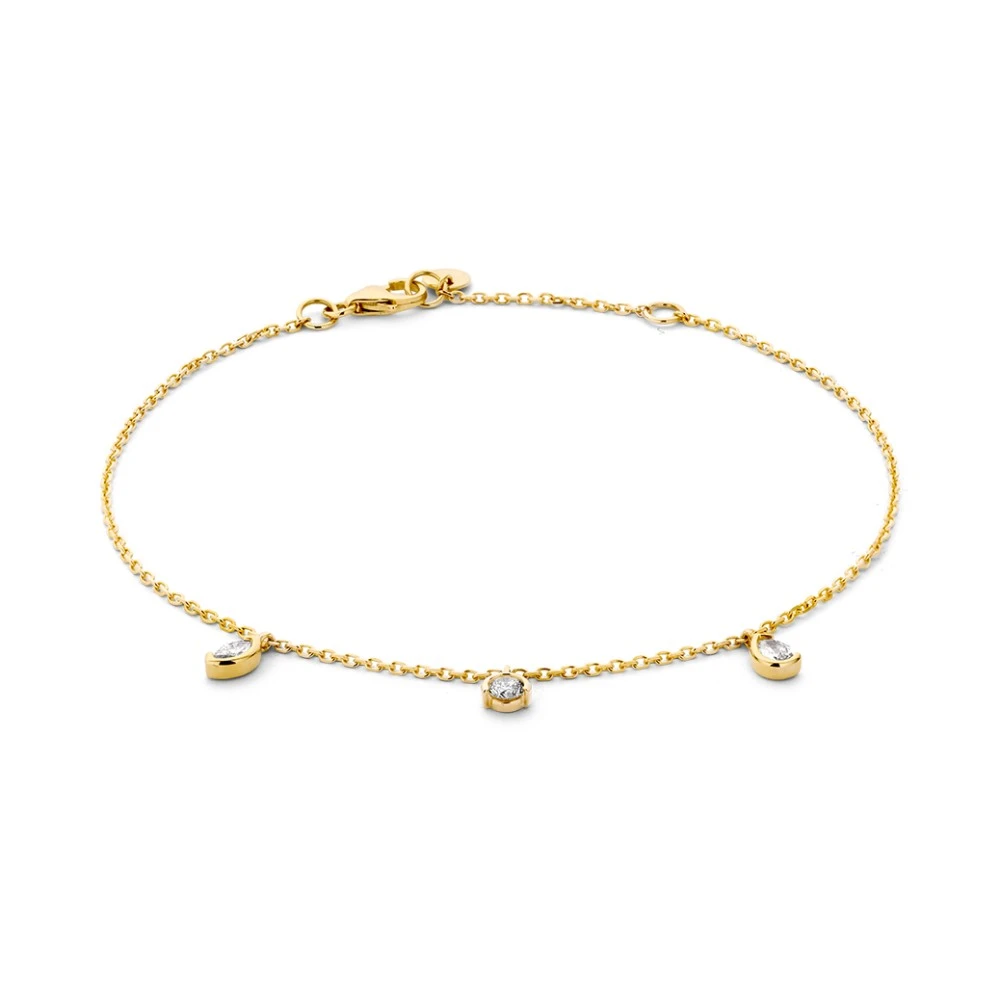 Armband geelgoud briljant 0,24 crt.