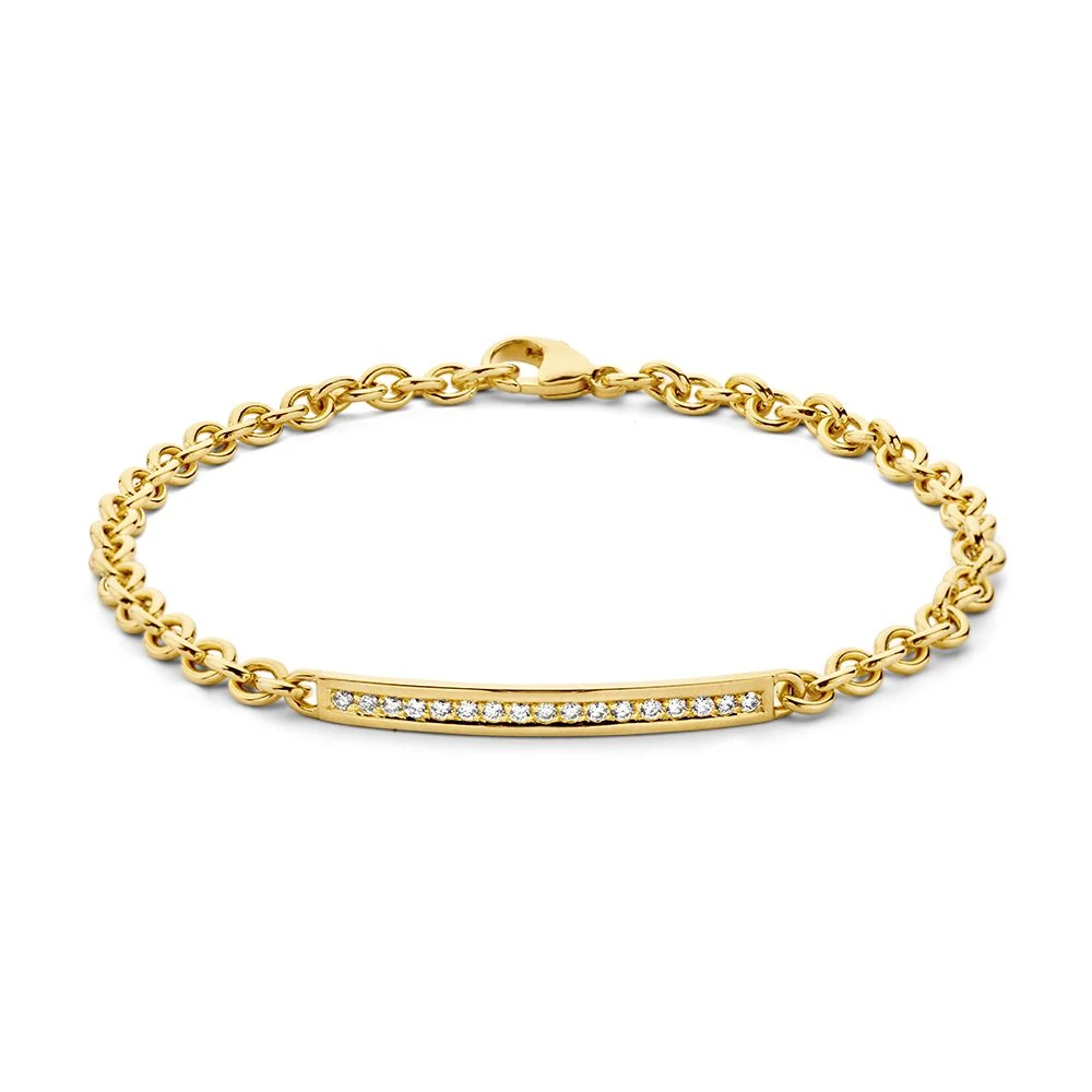 Armband geelgoud briljant 0,25 crt.