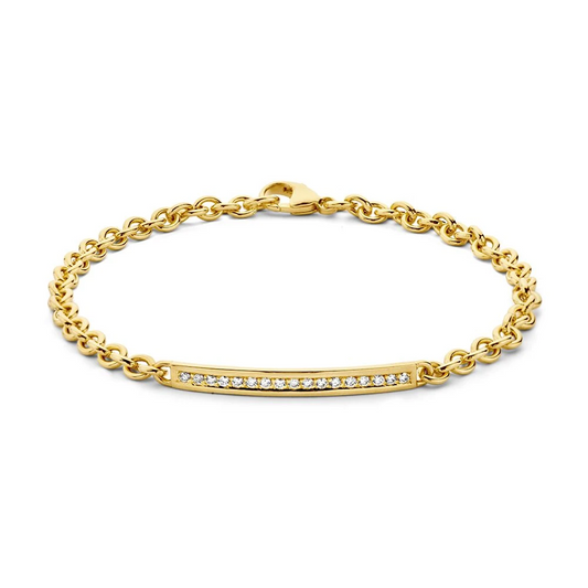 Armband geelgoud briljant 0,25 crt.