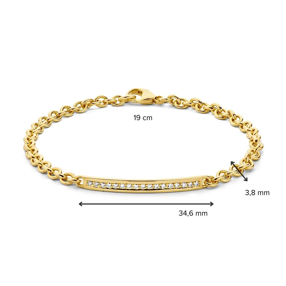 Armband geelgoud briljant 0,25 crt.