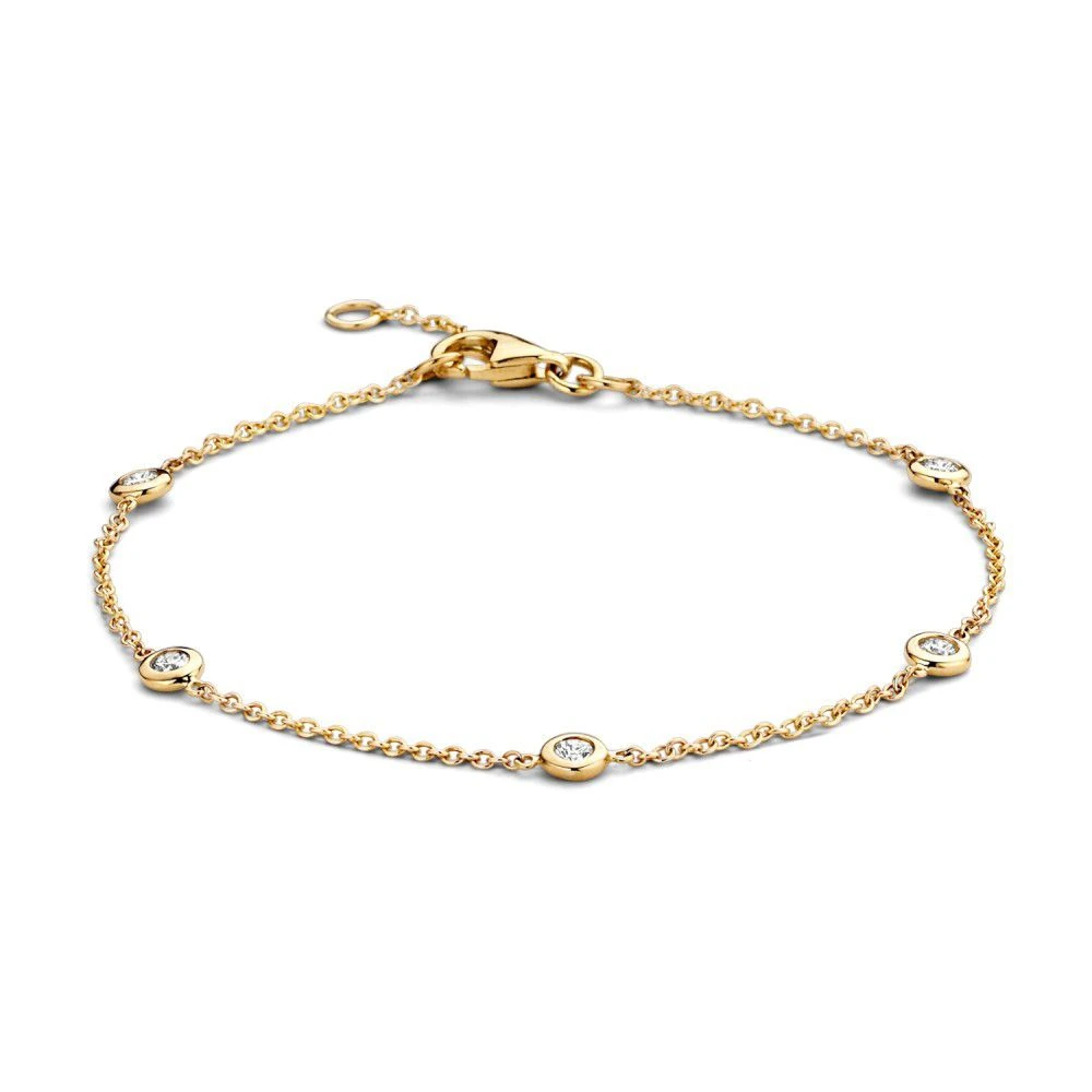 Armband geelgoud briljant 0,25 crt.