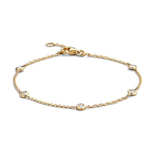 Armband geelgoud briljant 0,25 crt.