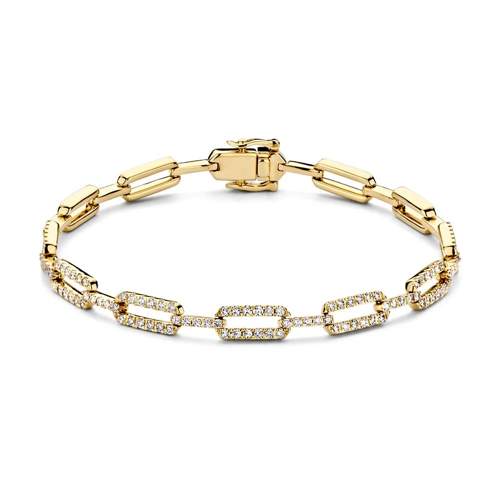 Armband geelgoud briljant 1,00 crt.