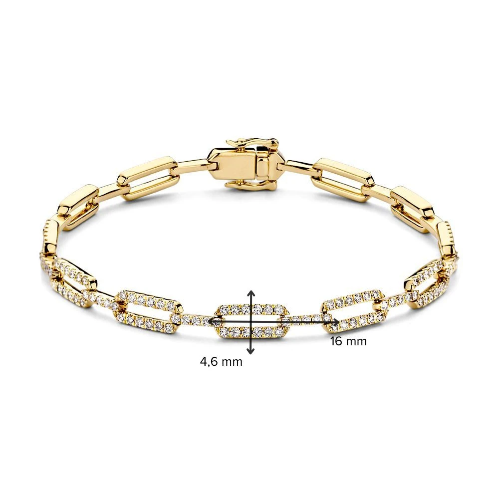 Armband geelgoud briljant 1,00 crt.