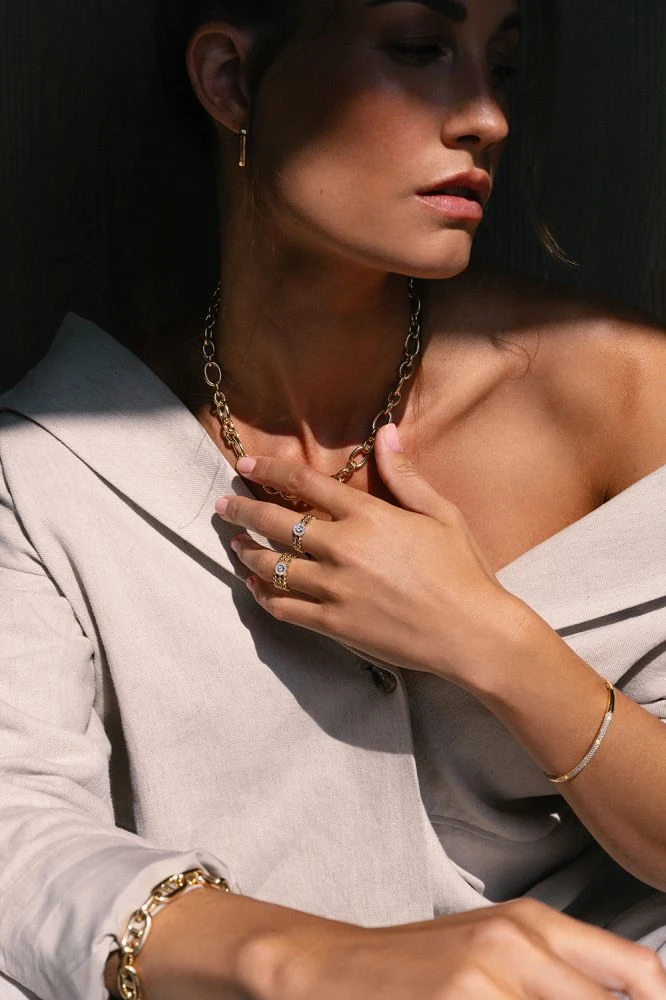 Armband geelgoud briljant 1,00 crt.